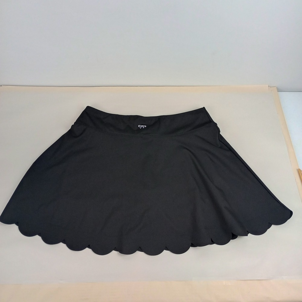 Simply Southern Womens XL Black Scalloped Hem Athletic Golf Tennis Skort Skirt